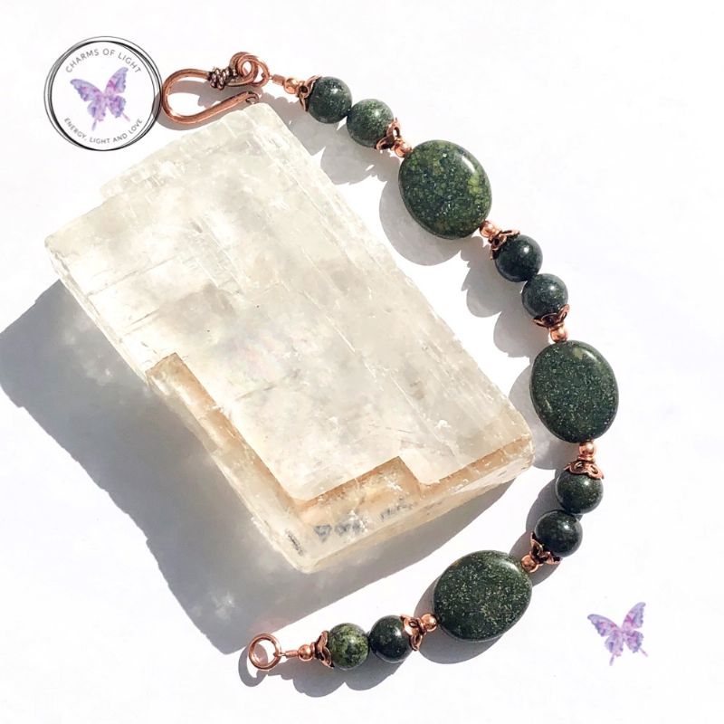 Russian Serpentine Antique Look Copper Bracelet